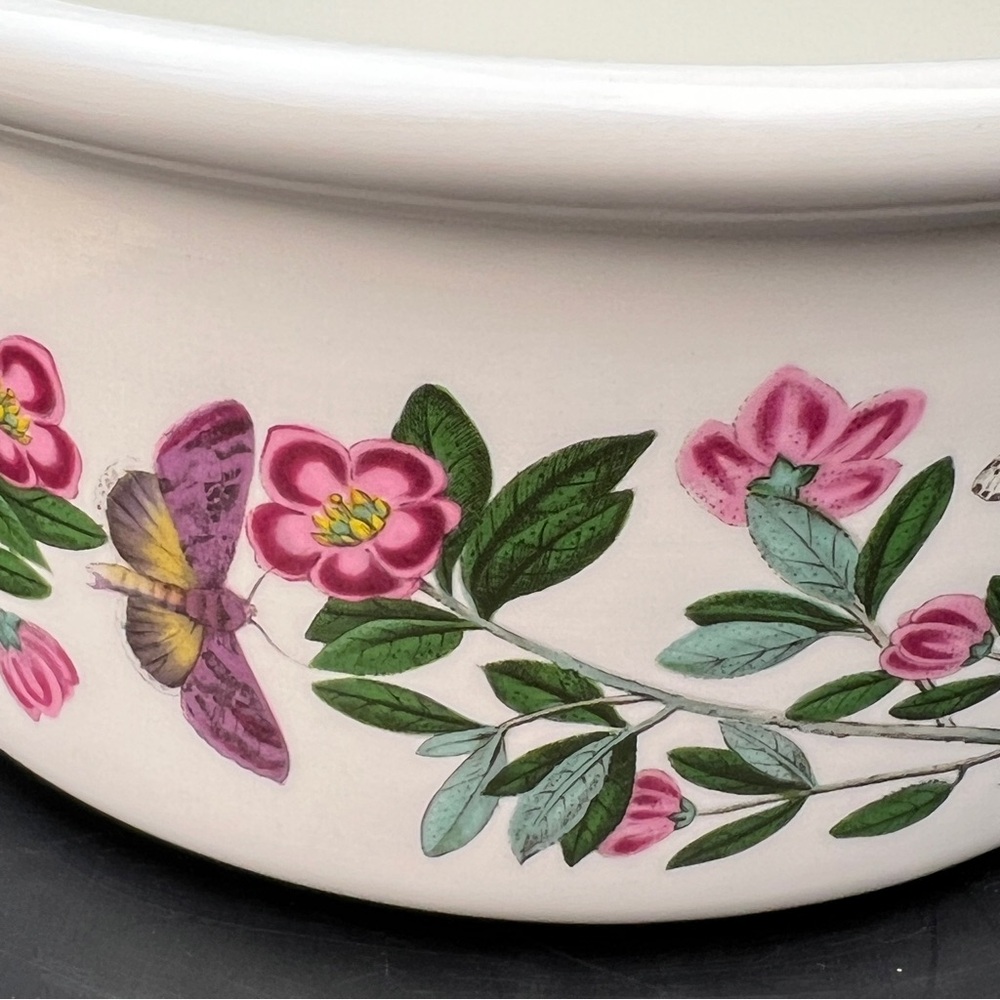 Portmeirion Botanic Garden Circa 1818 Large Drum Shape Bowl Butterfly Vintage - Picture 6 of 7